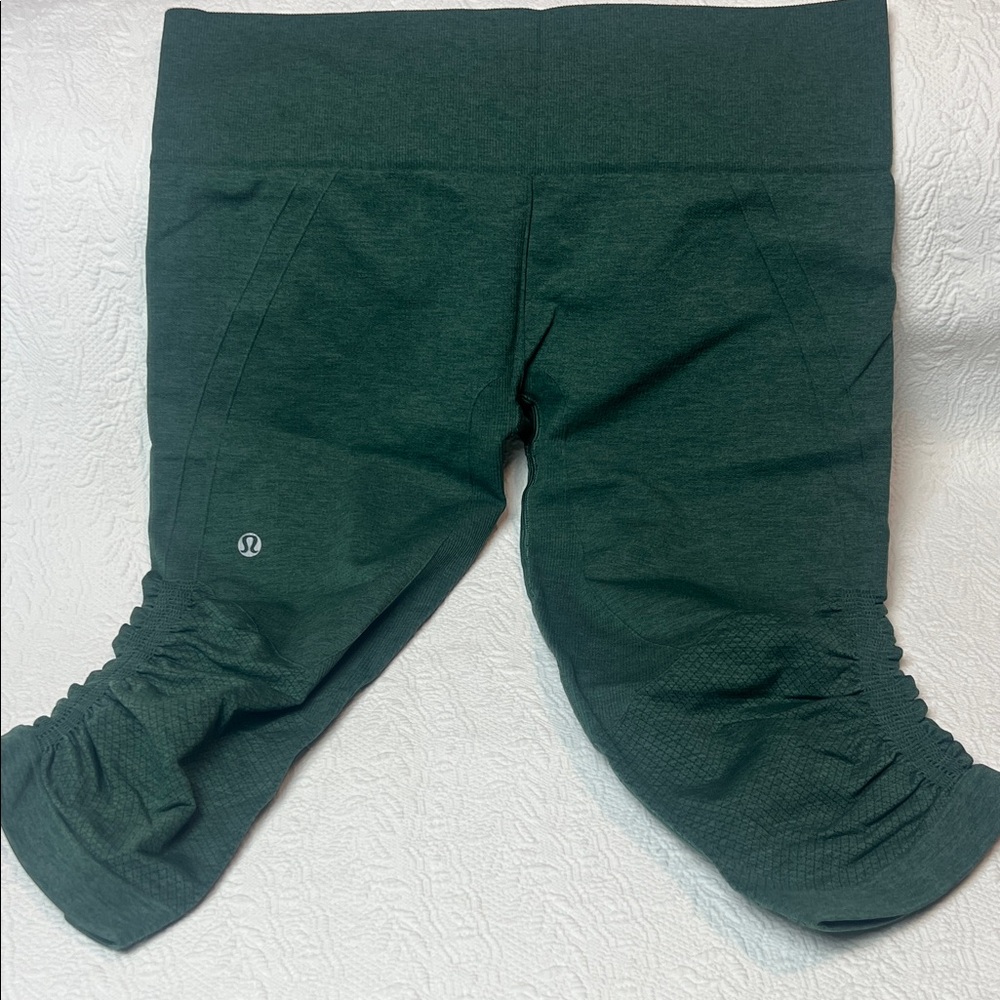 lululemon athletica In the Flow Ruched Green Leggings